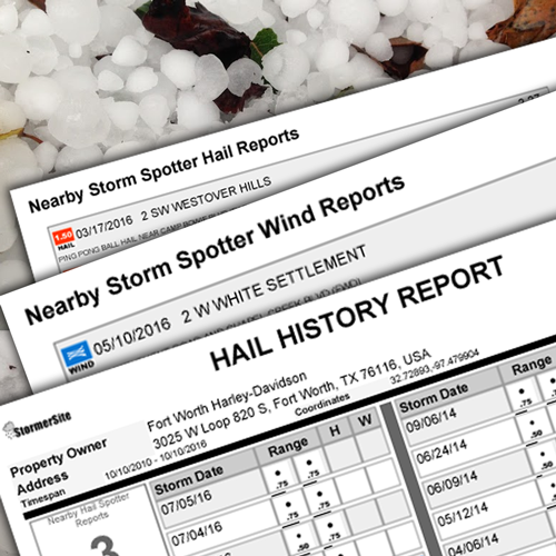 Hail history reports give you insight into when storm damage occurs.